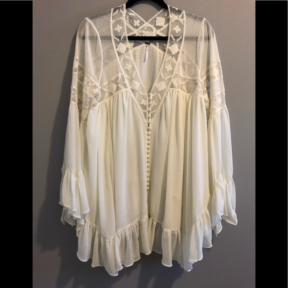 Free People -White Boho Blouse-